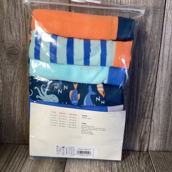 Cat & Jack Boxer Briefs Underwear 7 Pack L 12/14 Shark Pattern - Picture 3 of 6